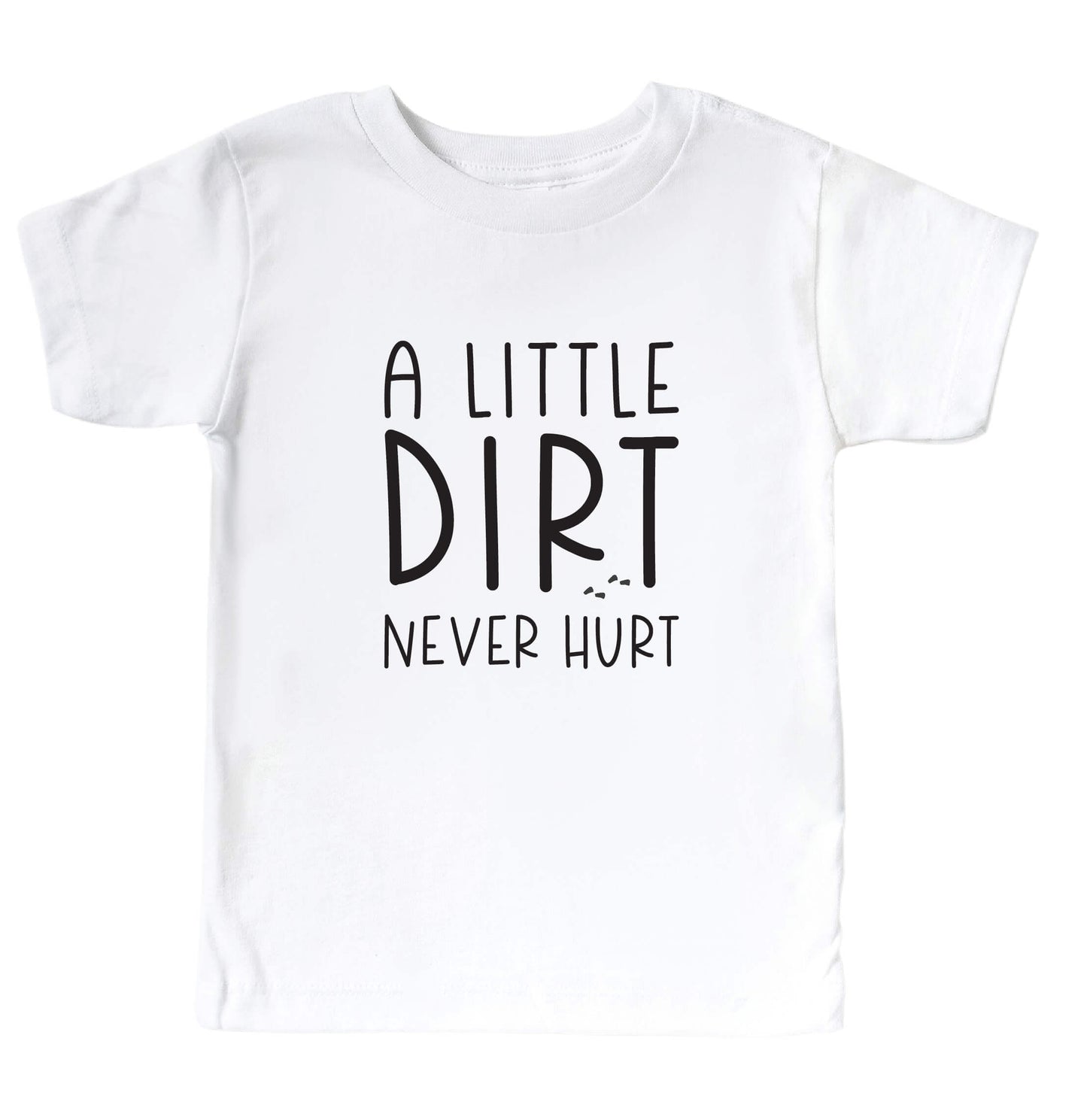 Dirt Never Hurt Kids Graphic Tee | White