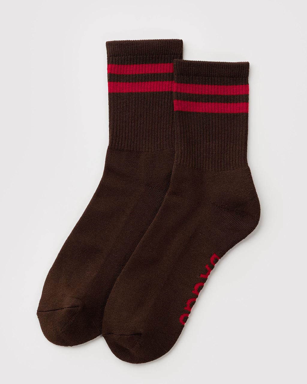 Ribbed Socks - Coffee Stripe