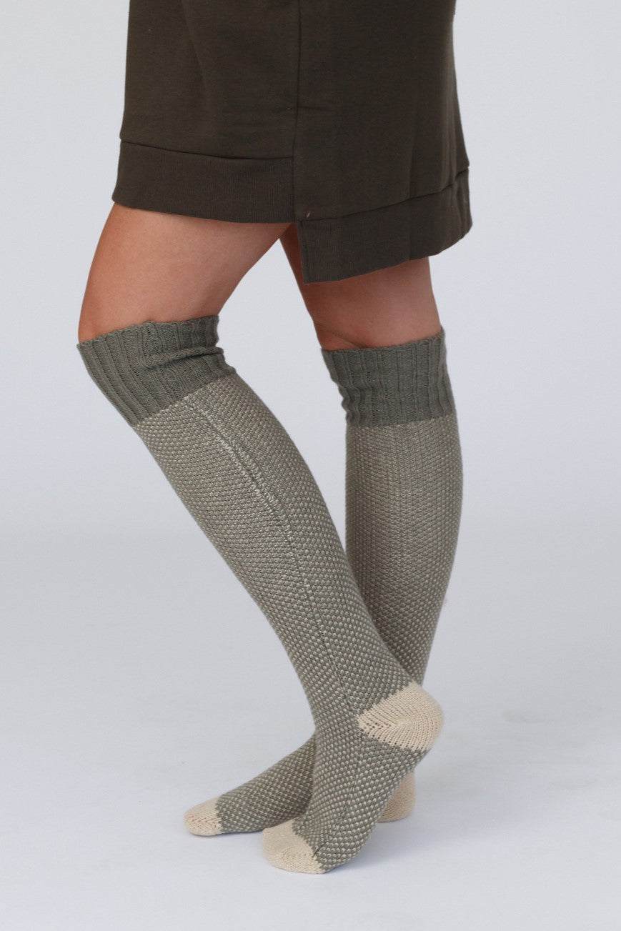 Cozy Cabin Lounge Socks - Mint - Pre Order