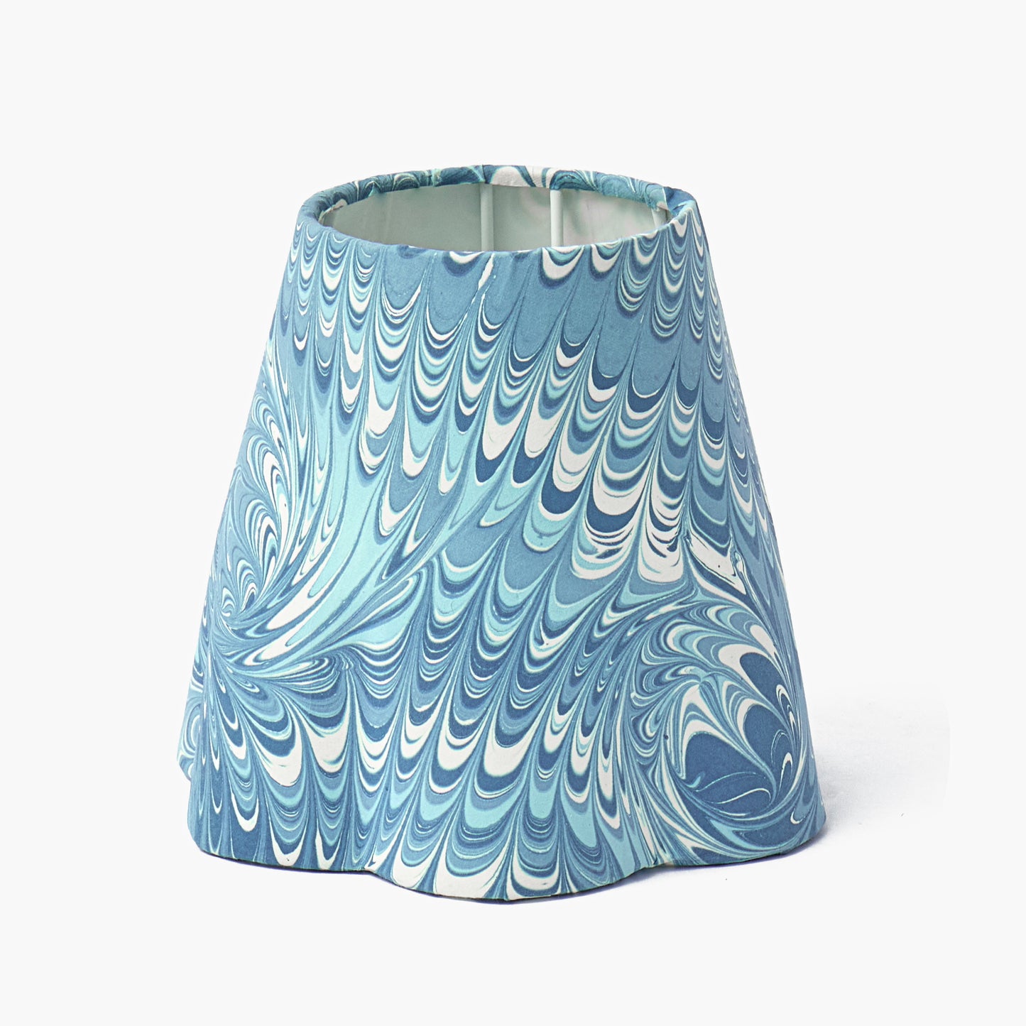 Blue Parrot Rechargeable Lamp with Blue Marble Shade (18cm)