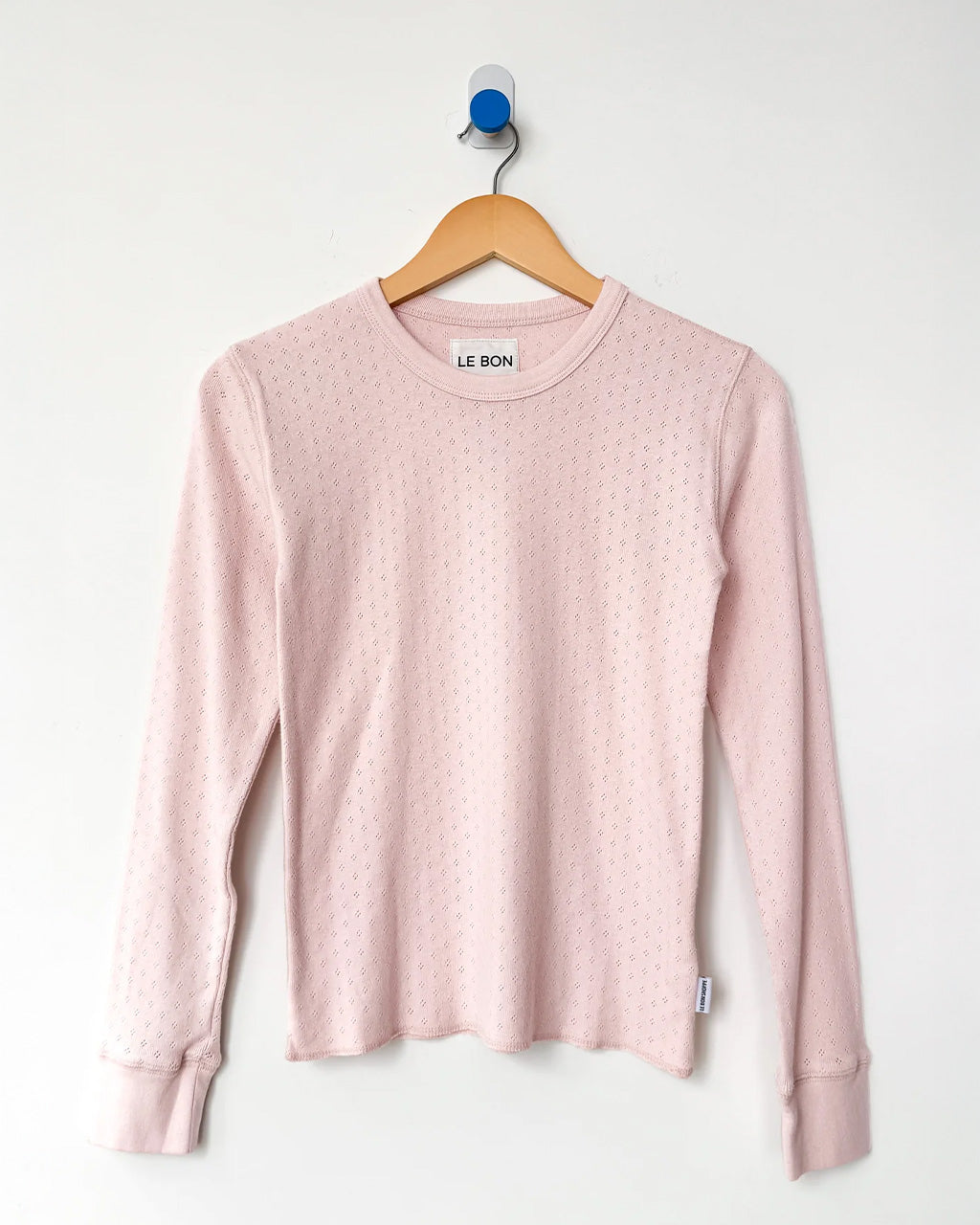Pointelle Fundamental Tee - Baby Pink
