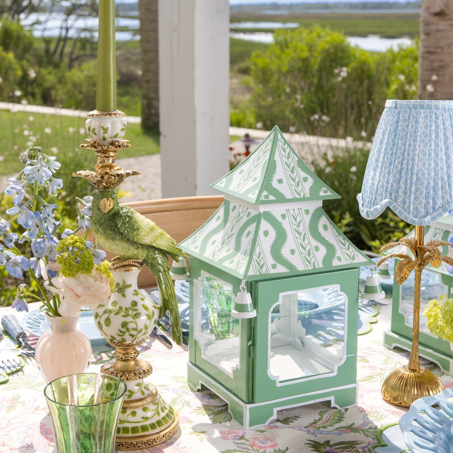 Green Parrot Candle Set