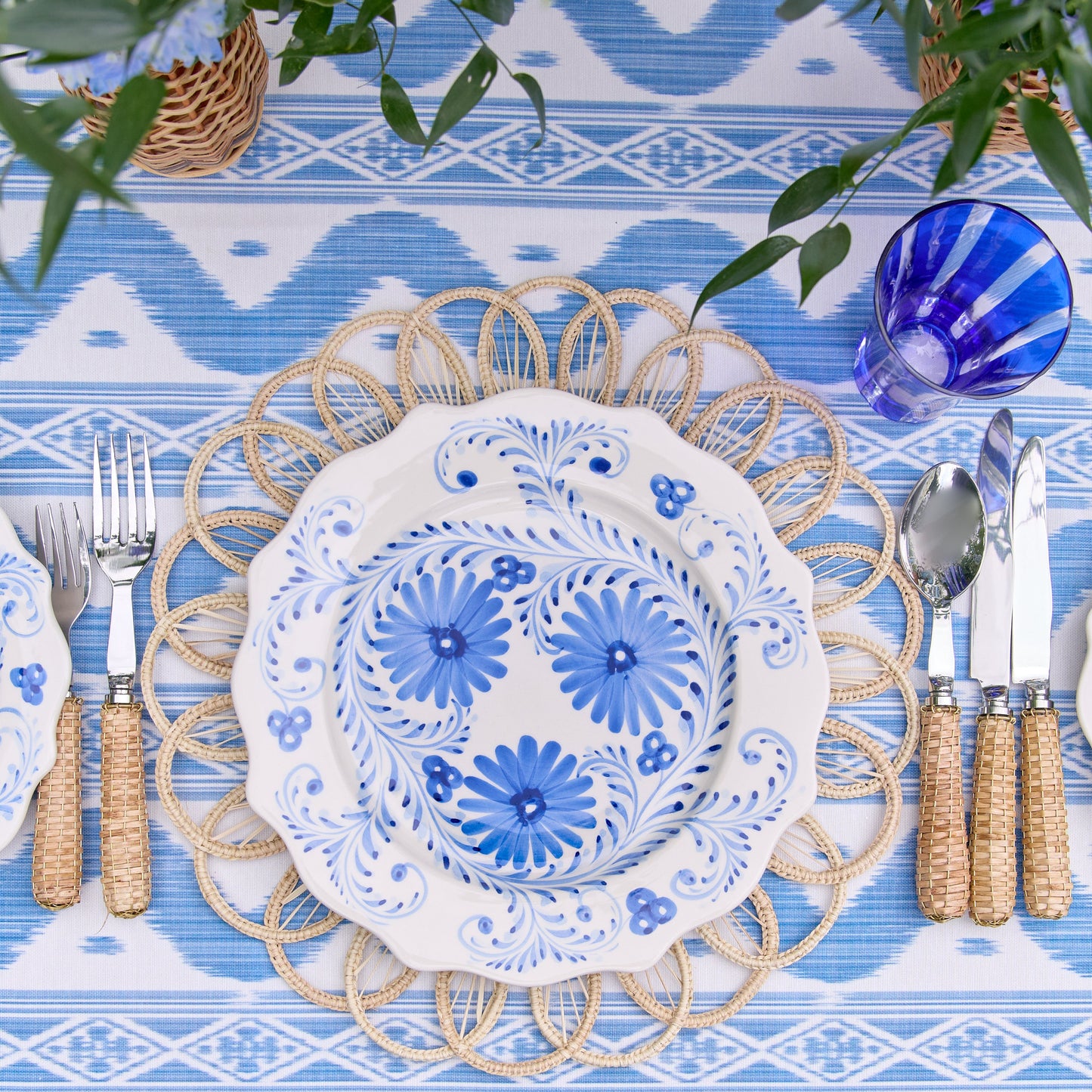 Blue Flowers Dinner Plate