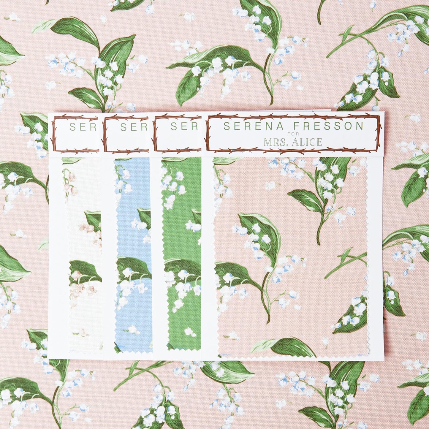 Pink Lily of the Valley Fabric