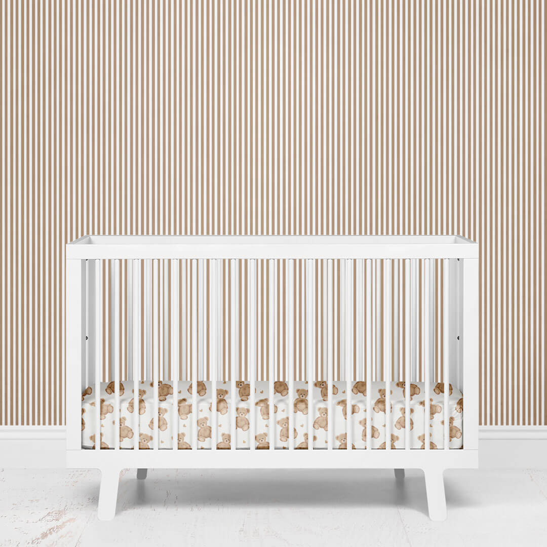 Mocha Stripes Removable Wallpaper