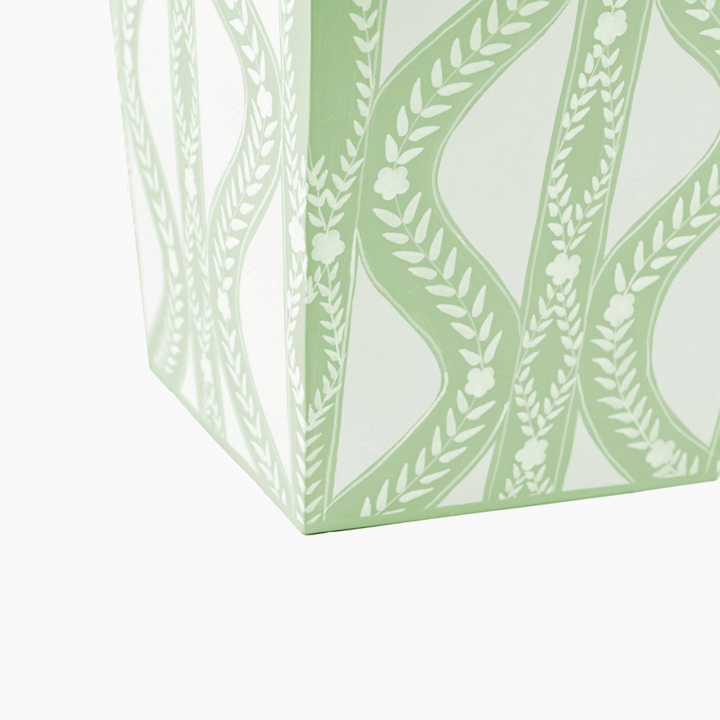 Green Floral Ikat Bin