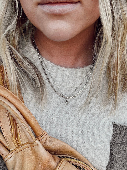 bubble letter necklace - a