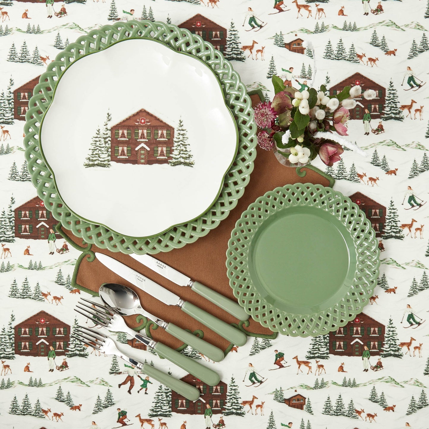 Alpine Chalet Dinner Plate