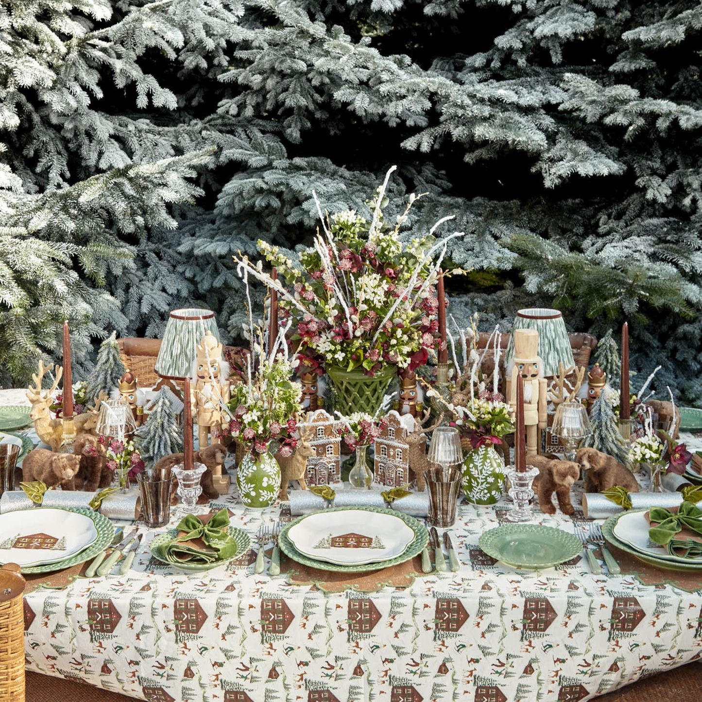 Sage Basketweave Dinner Plates (Set of 4)