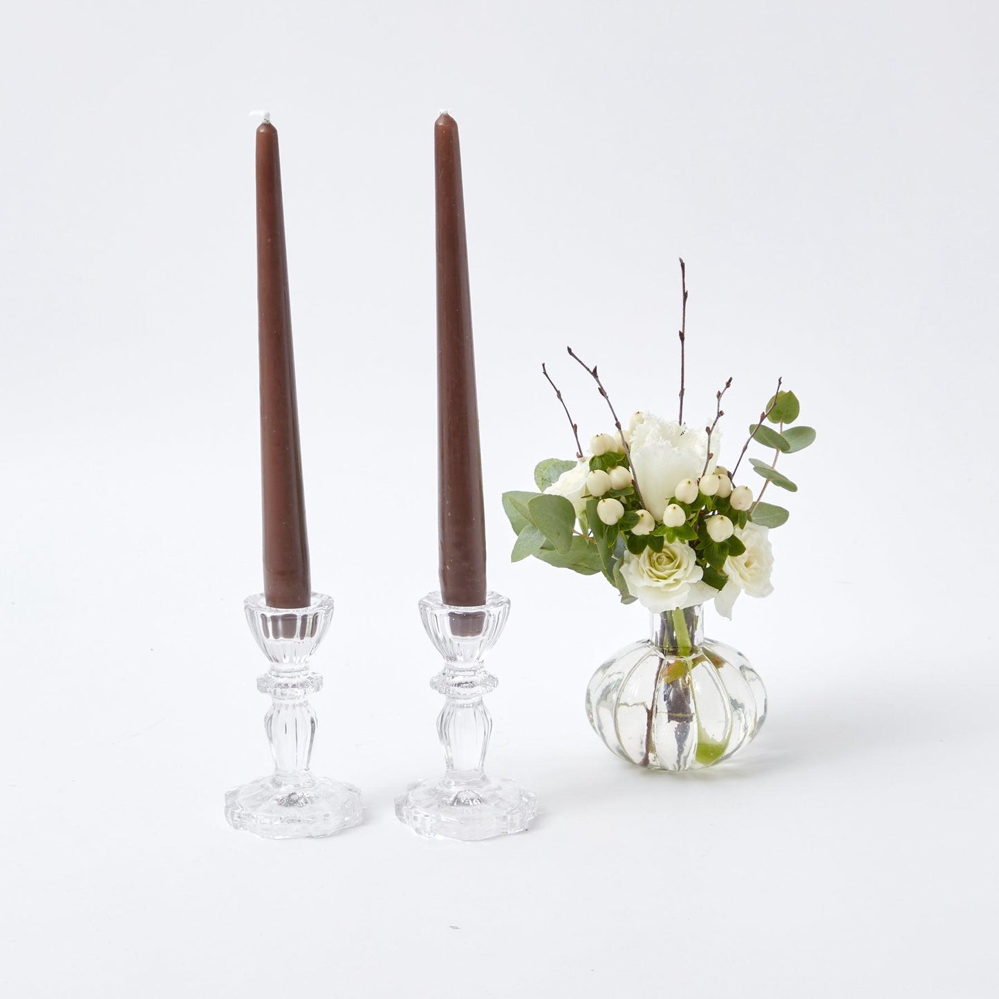 Lace Edge Candle Holders (Pair)