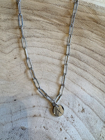 letter paperclip chain necklace - x