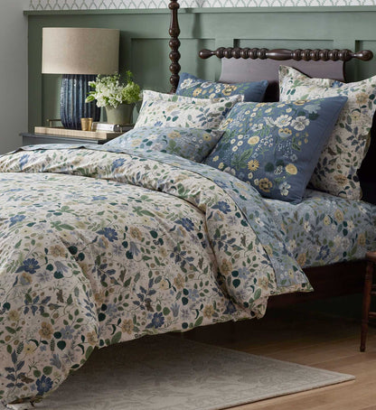 Percale Sheet Set - Strawberry Fields Slate