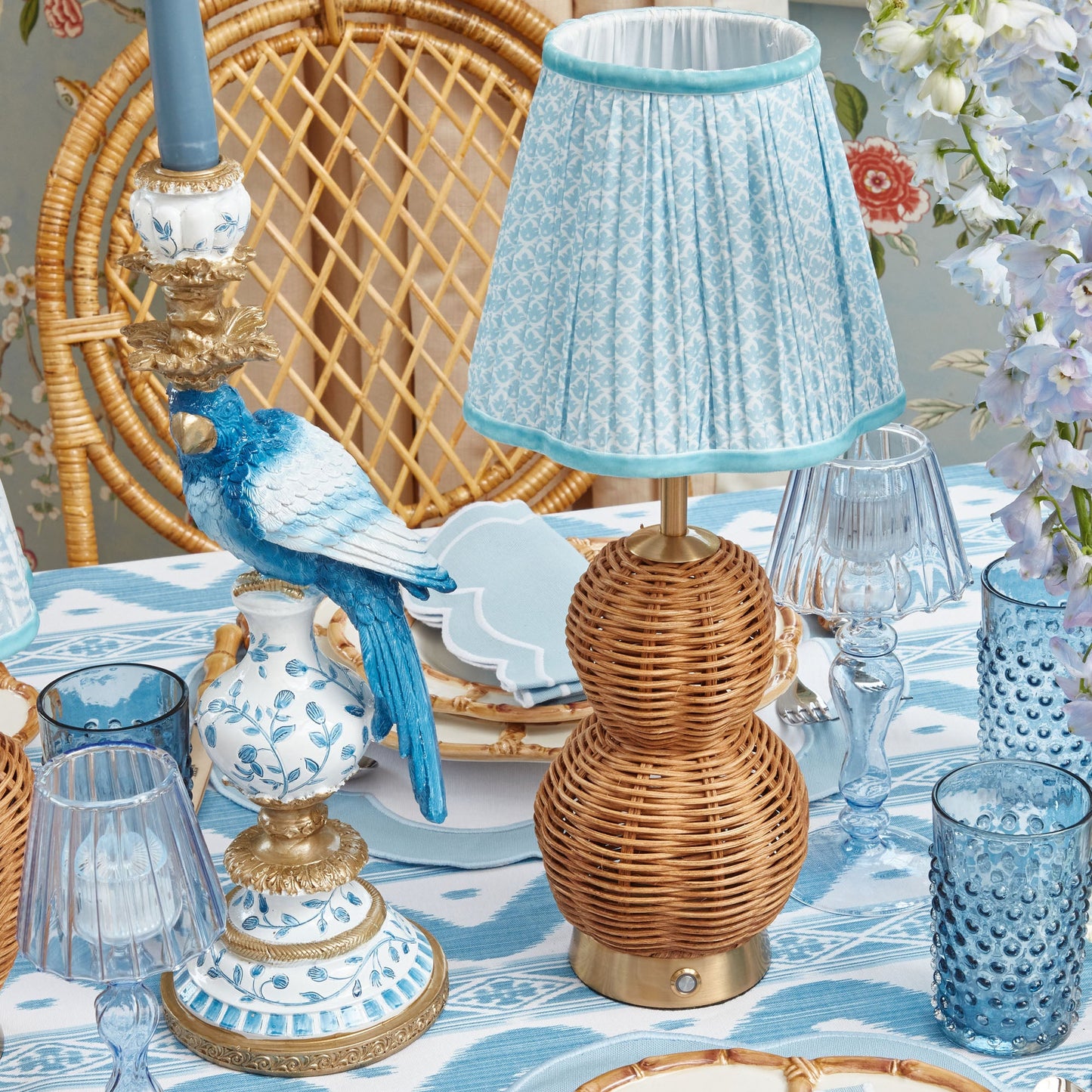 Rattan Bardot Rechargeable Lamp
