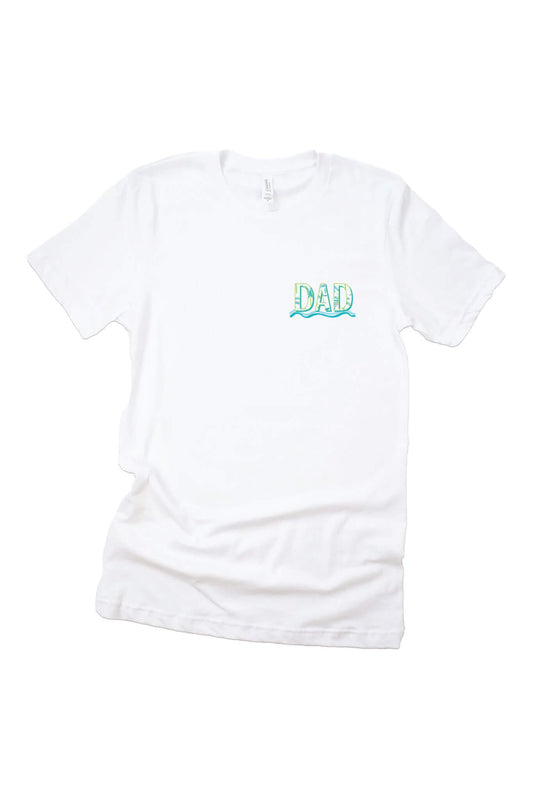 Blue Lagoon Dad Graphic Tee | White