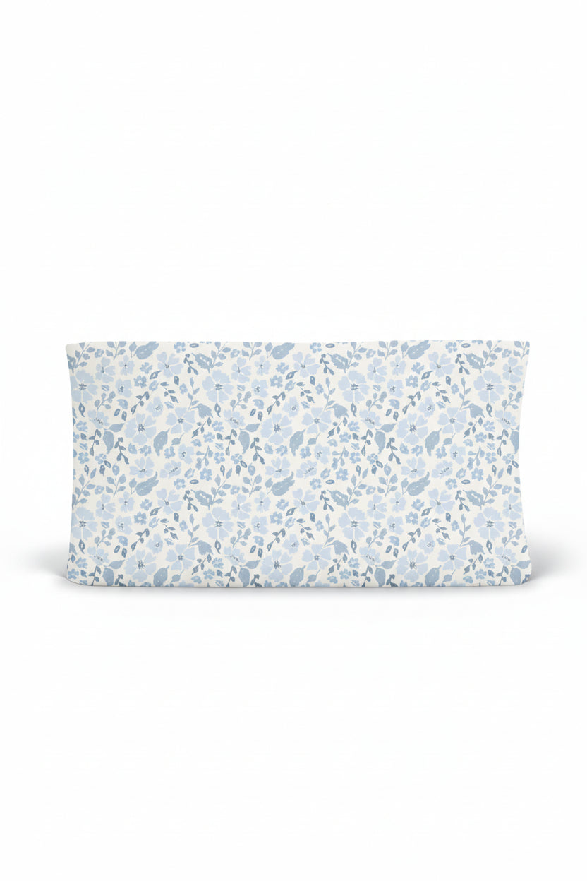 Botanical Blue Changing Pad Cover