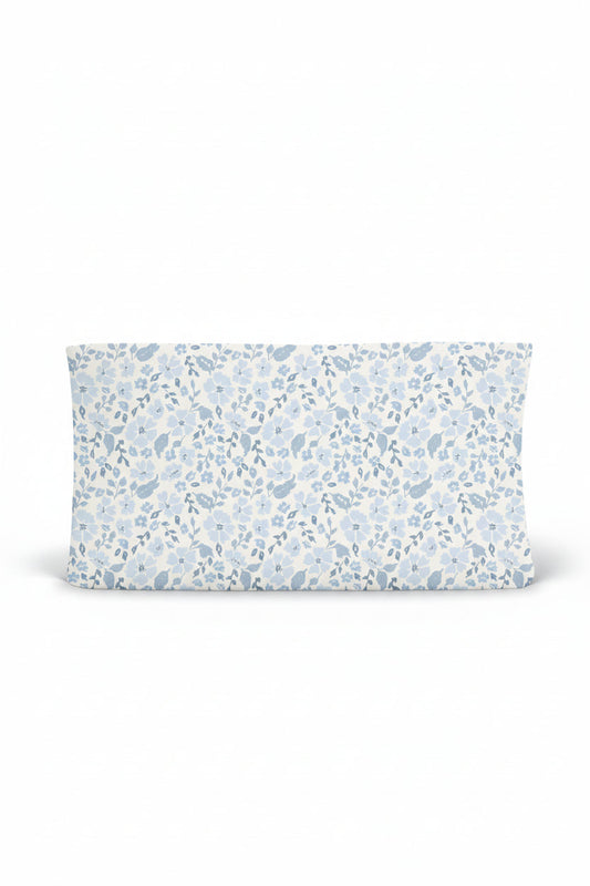 Botanical Blue Changing Pad Cover