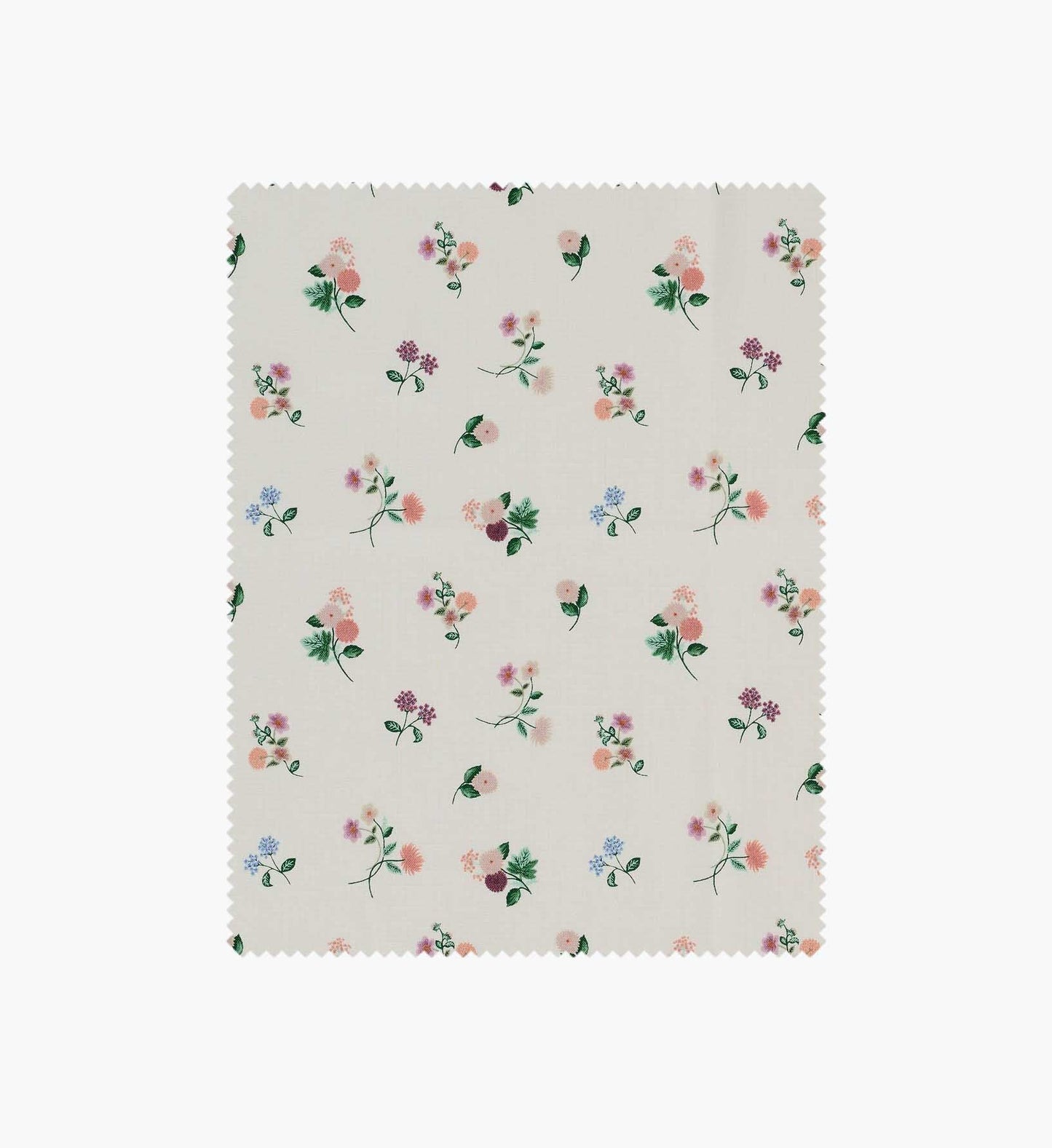 Ditsy Dahlia Cotton Fabric - Cream