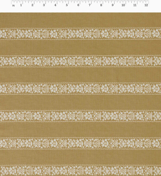 Estee Stripe Cotton Fabric - Orche