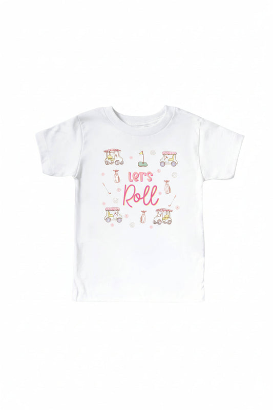 Let's Roll Kids Graphic Tee | White