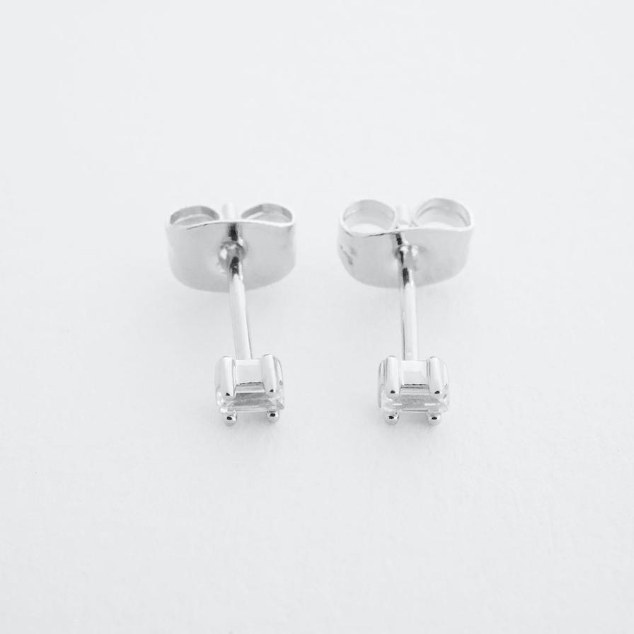 crystal baguette studs