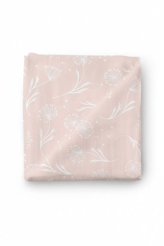 Blush Dandelion Swaddle Blanket