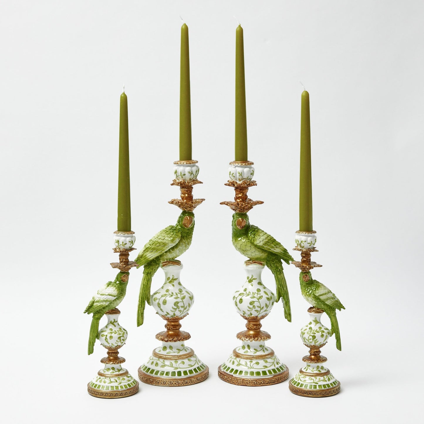 Green Parrot Candle Set