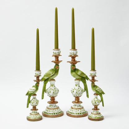 Green Parrot Candle Set