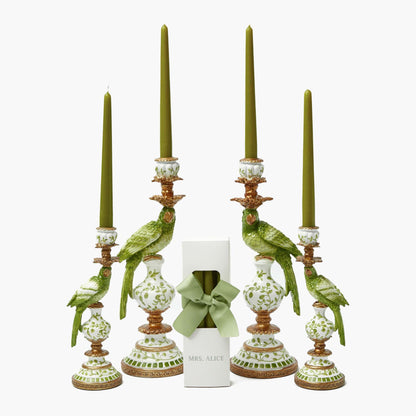 Green Parrot Candle Set
