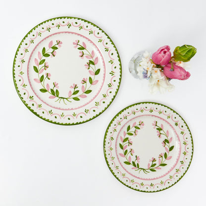 Green & Pink Josephine Garland Starter Plates (Set of 4)