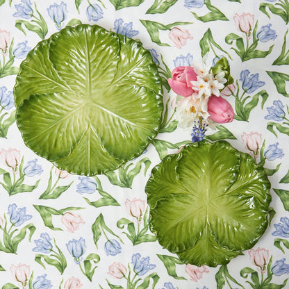 Green Serena Cabbage Dinner Plates (Set of 4)