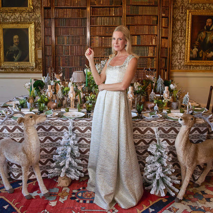 Chocolate Ikat Tablecloth