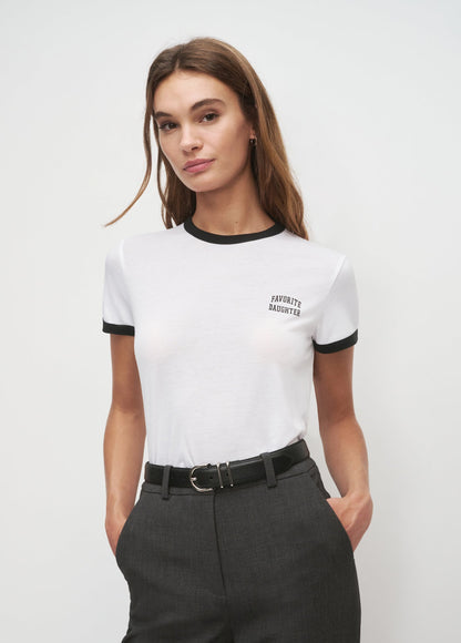 THE CROPPED FAVORITE DAUGHTER RINGER TEE