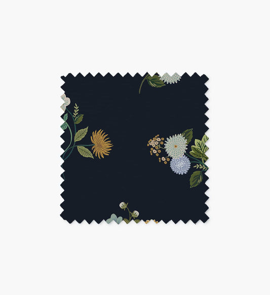 Furniture Fabric Sample - Ditsy Dahlia Navy