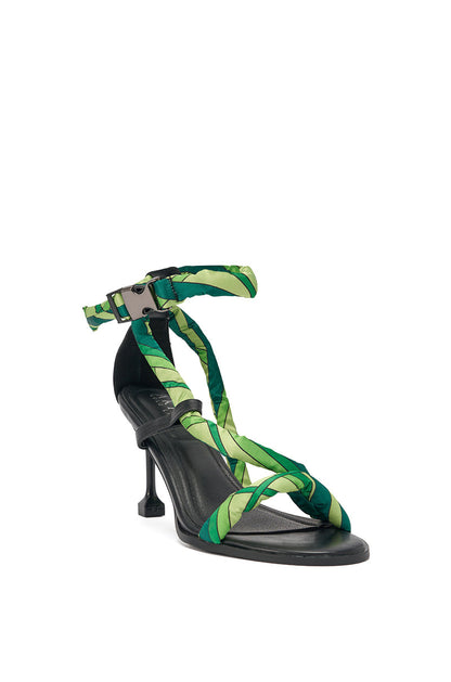 AKIRA GOLD ABSTRACT PRINT PU STILETTO SANDAL