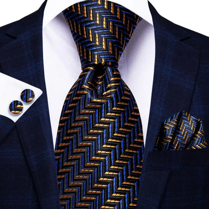 Hi-Tie Blue Business Solid 100% Silk Men's Tie NeckTie 8.5cm Ties for Men Formal Luxury Wedding High Quality Gravata