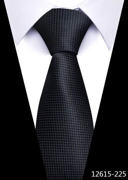 Tie For Men Newest design Luxurious 7.5 cm Necktie Shirt Accessories Striped Dark Red Man's New Year's Day