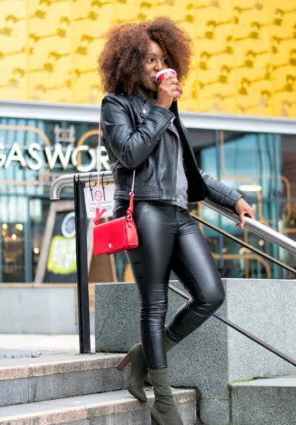 Faux Leather Plus Size Leggings for Women Big Size 5XL 6XL 7XL Black  Girls Spandex Clothing Pleather PU Leggings