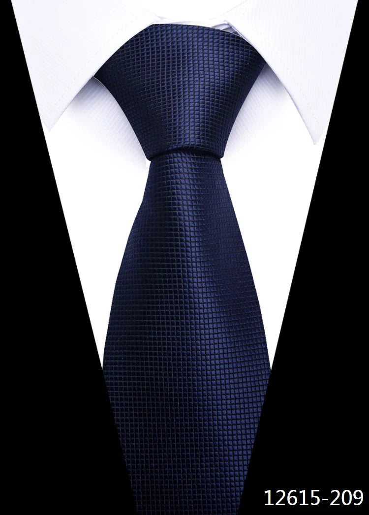 Tie For Men Newest design Luxurious 7.5 cm Necktie Shirt Accessories Striped Dark Red Man's New Year's Day