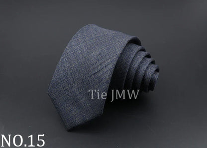 Mens Ties Classic Jacquard Striped Plaid Necktie 6cm  Skinny Neckties Polyester Narrow Collar Suit Shirt Tie Accessories Gift