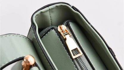 Simple Handbag For Women PU Leather Shoulder Bag Fashion Small Handle Bag Designer Crossbody Bag Daily Lady Shopping Hand Pouch