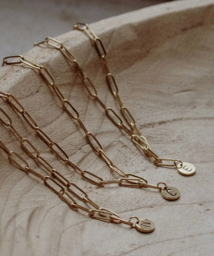 letter paperclip chain necklace - x