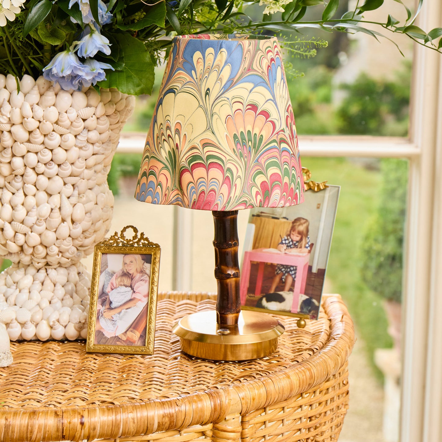 Multi Marble Paper Lampshade (18cm)