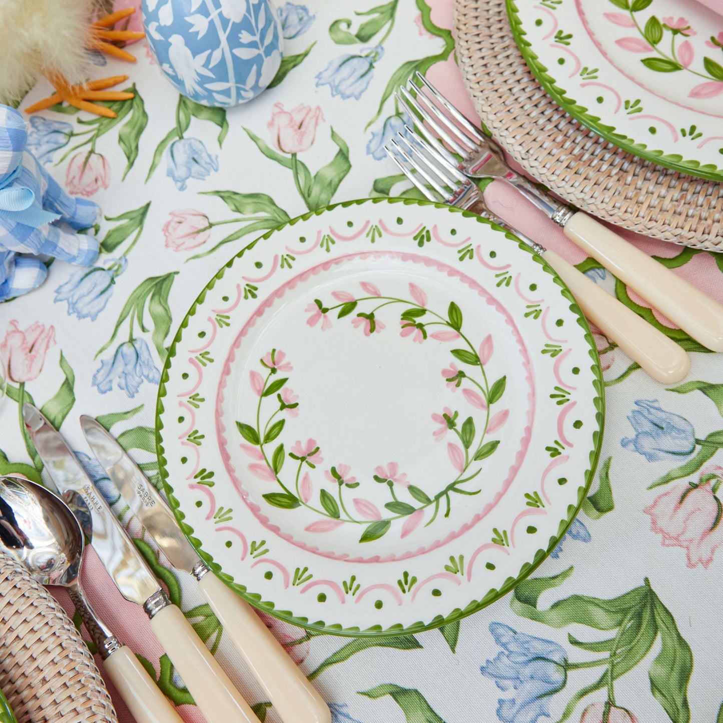 Green & Pink Josephine Garland Starter Plates (Set of 4)