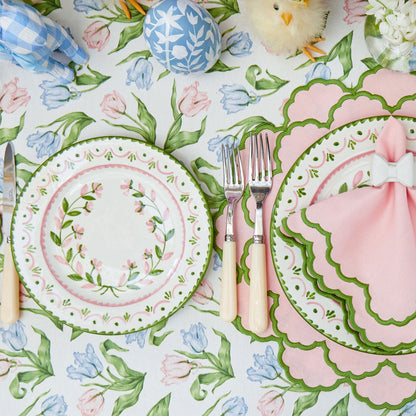 Green & Pink Josephine Garland Starter Plates (Set of 4)
