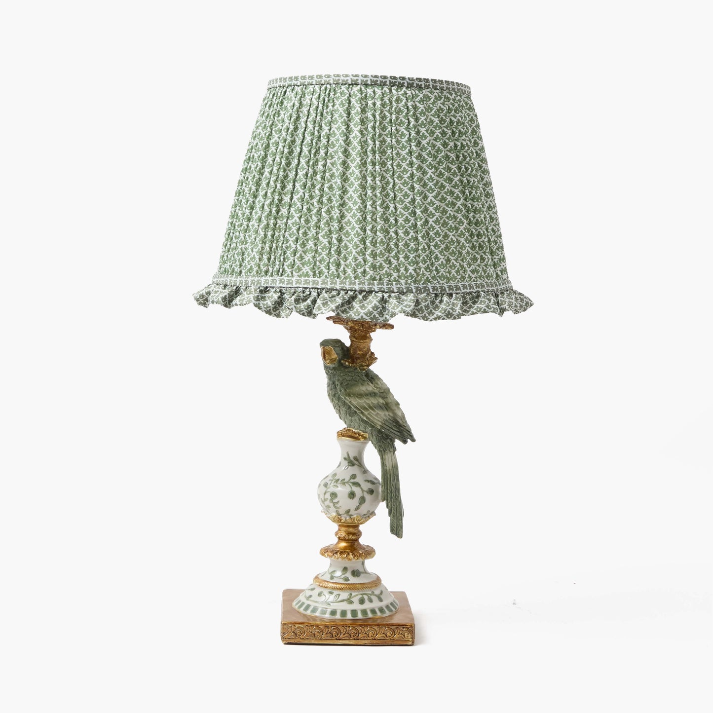 Olive Lotus Ruffle Lampshade (30cm)