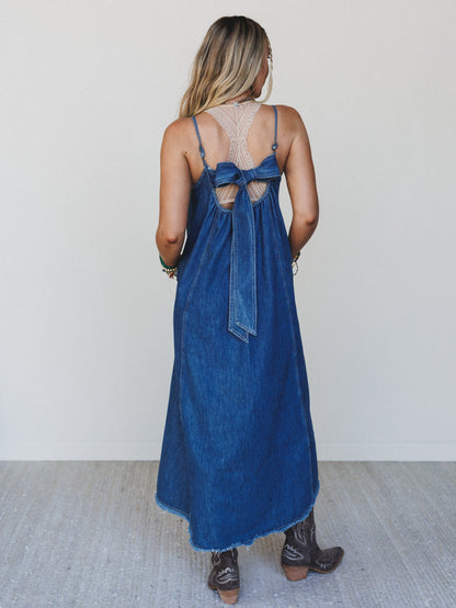 Bowtied Belle Maxi Dress - Cobalt - Pre Order