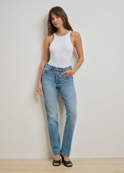 THE JEN MID RISE SLIM STRAIGHT