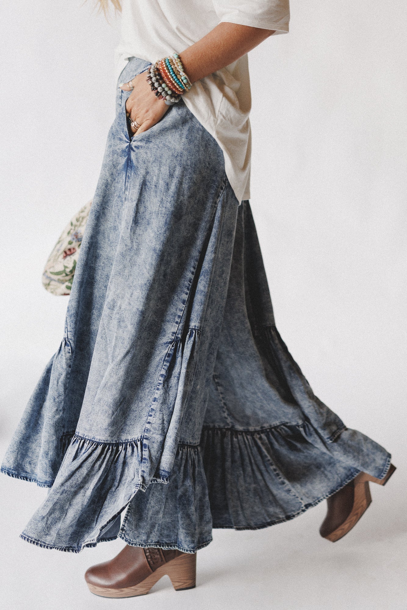 Coastal Dreams Wide Leg Pants - Denim - Pre Order