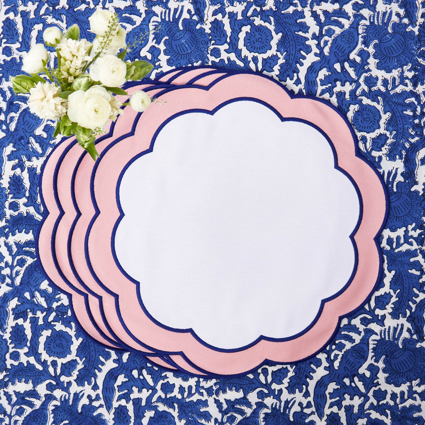 Sofia Pink Appliqué Placemats (Set of 4)