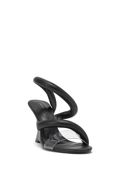 AKIRA MINORU BLACK WEDGE SANDAL
